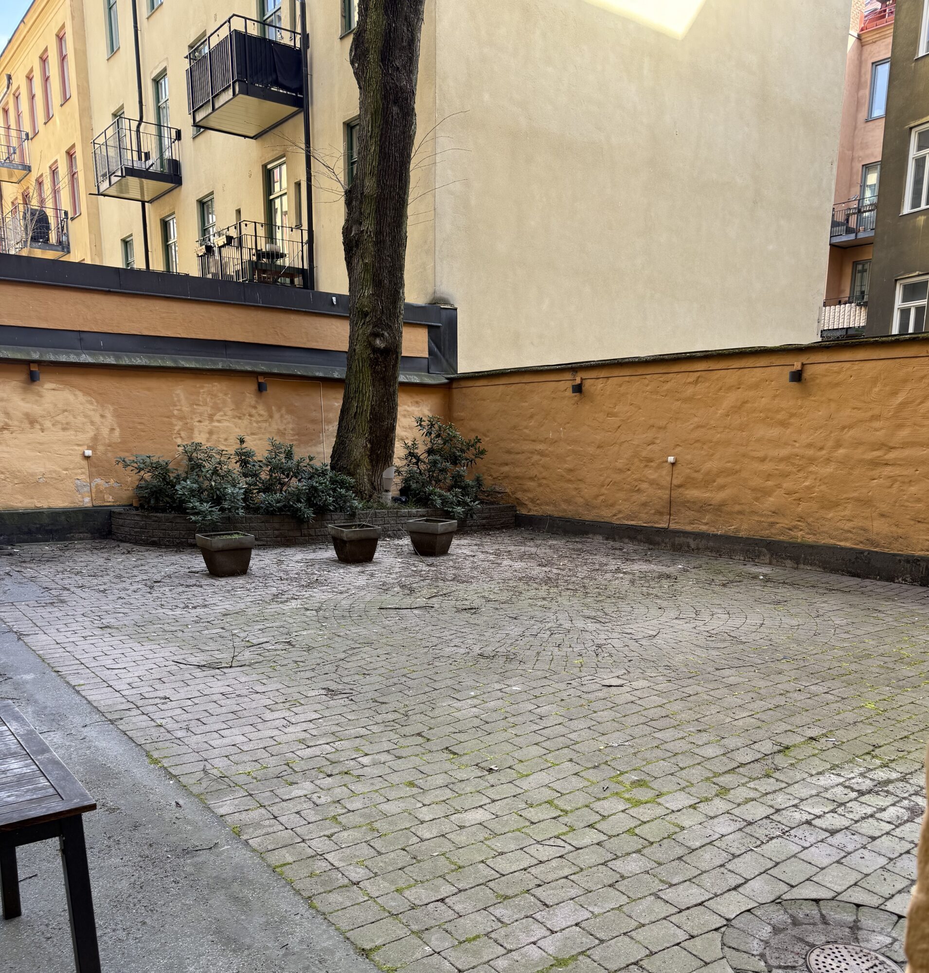 Marksten före professionell stentvätt